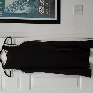 NWT Sweet Nanette Lepore Black Dress Daisy Lace Detailing